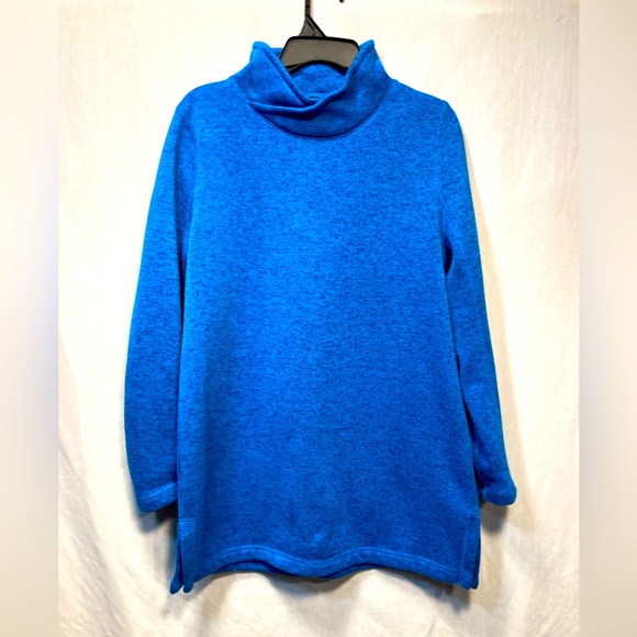 LANDS END WOMENS PULLOVER SIZE MED BLUE LONG SLEEVE - Picture 1 of 8